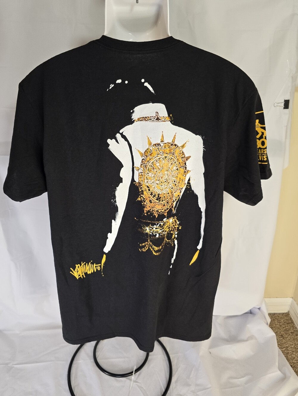 Rare Elvis Presley Hard Rock Cafe Riviera Maya 80 Years of Elvis T-Shirt Size Lg